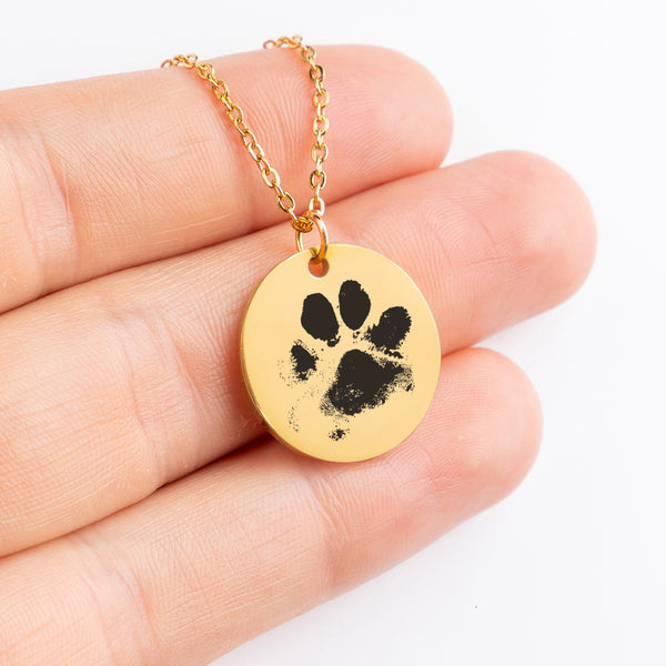 Dog Paw Necklace - Coin Necklace