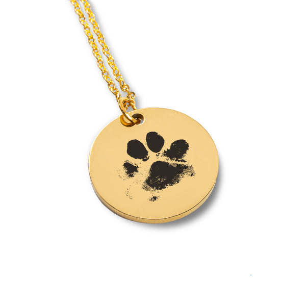 Dog Paw Necklace - Coin Necklace