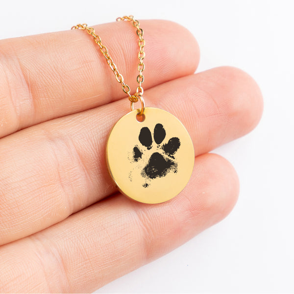 Dog Paw Necklace - Coin Necklace