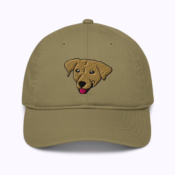 Embroidered Pet Portrait Organic Classic Dad Cap